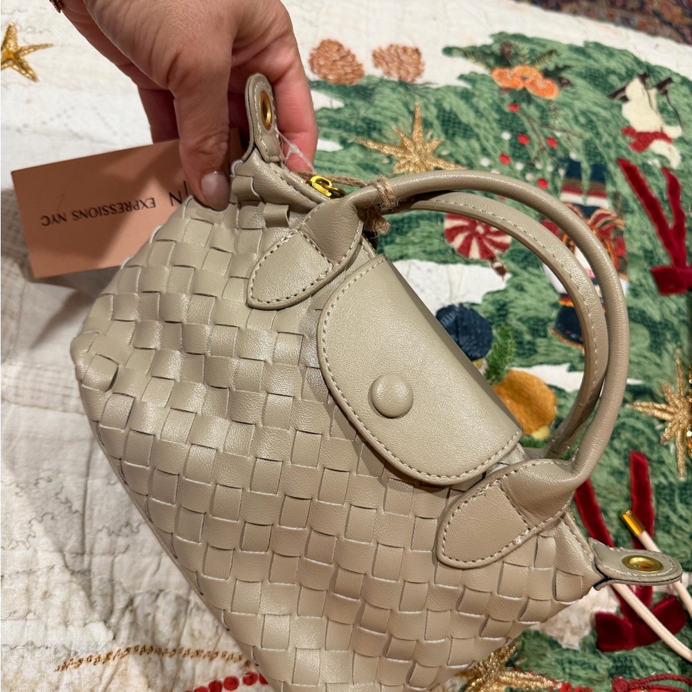 Expressions ash/stone color Woven Mini Bag